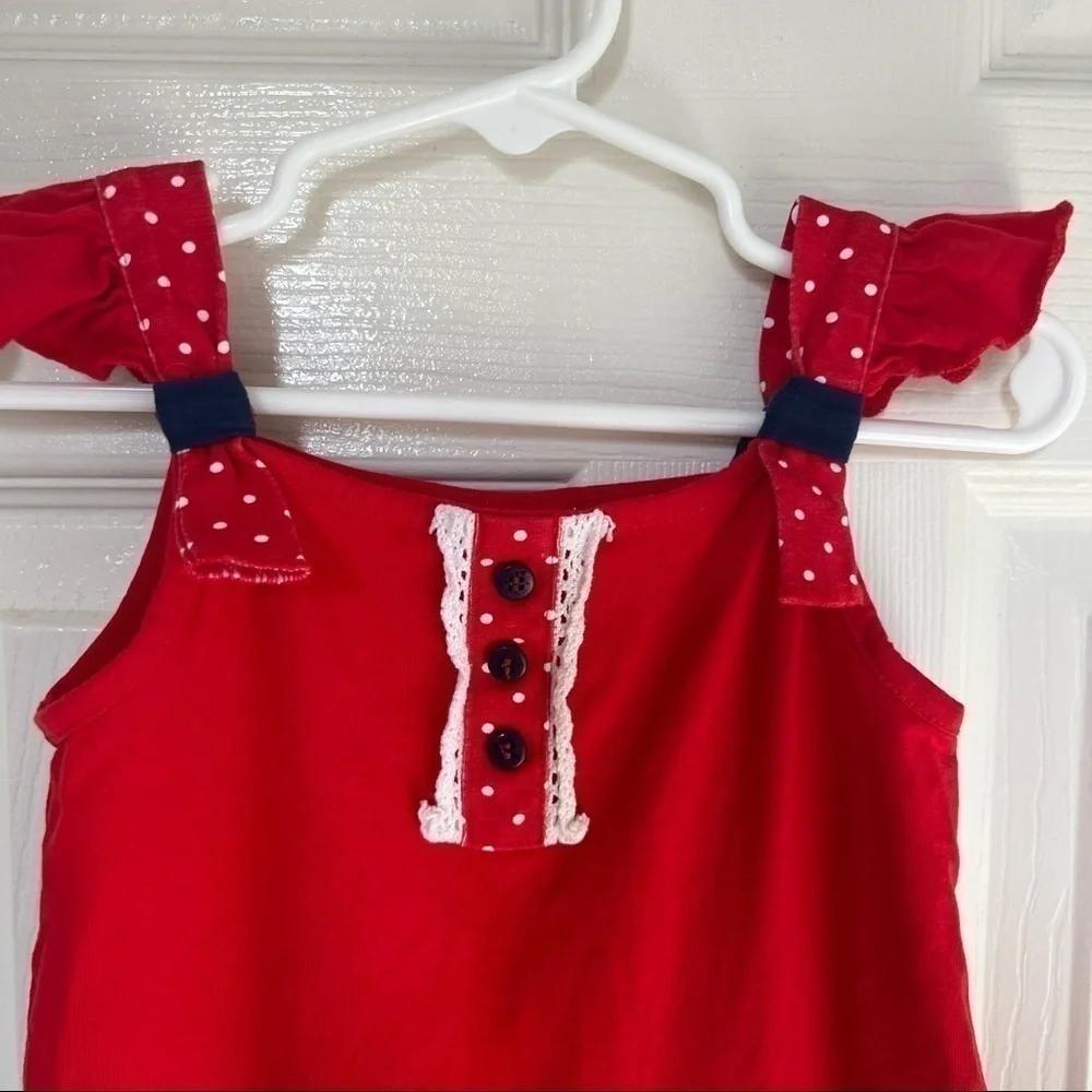 𝅺lc Waikiki Girl Red and blue patriotic shirt- Size 2-3 years